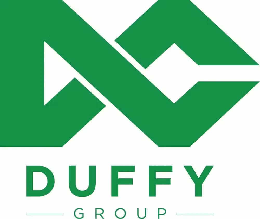 Duffy-Group-Logo Green geometric logo above the words "DUFFY GROUP" on a white background.