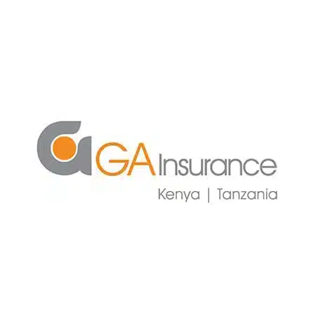 GA Insurance logo with text "Kenya | Tanzania" on a white background.