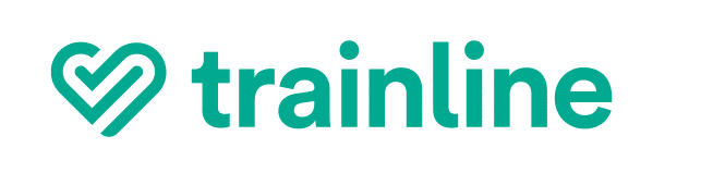 Trainline Trainline logo with a heart design to the left of the word "trainline" in teal text.