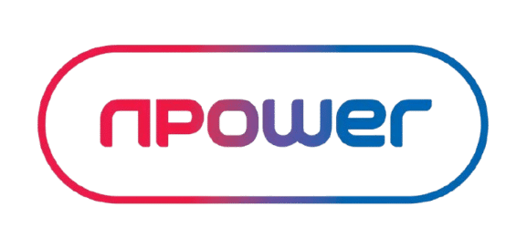 npower-logo The npower logo in a rounded rectangle with a red and blue gradient outline.